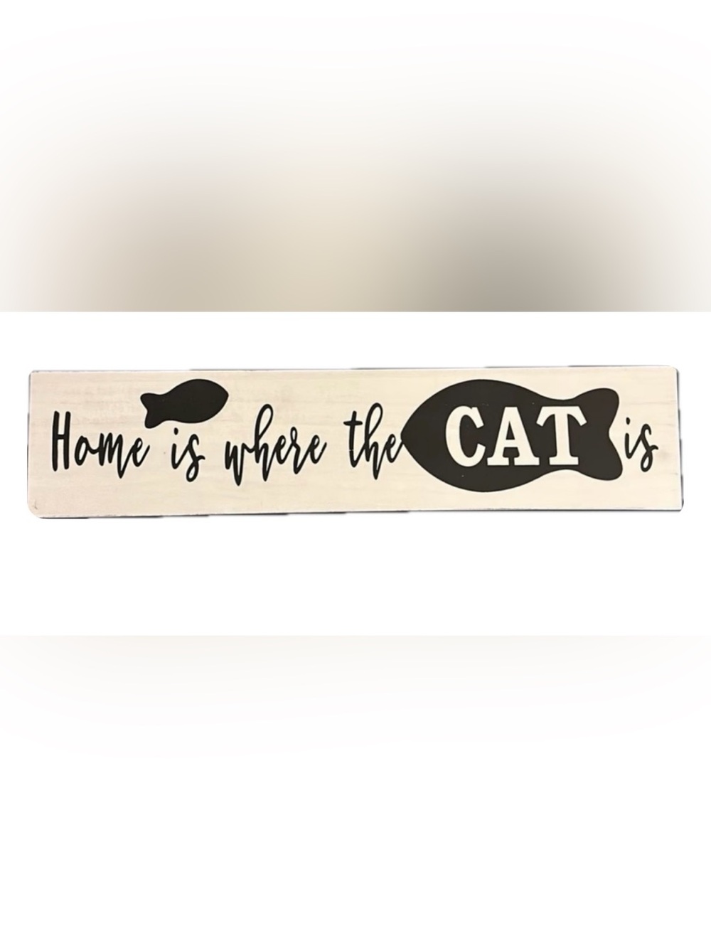 "Home is Where the Cat is" Wooden Tabletop/Wall Decor